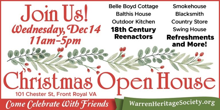 Join us for our Christmas Open House! – Warren Heritage Society