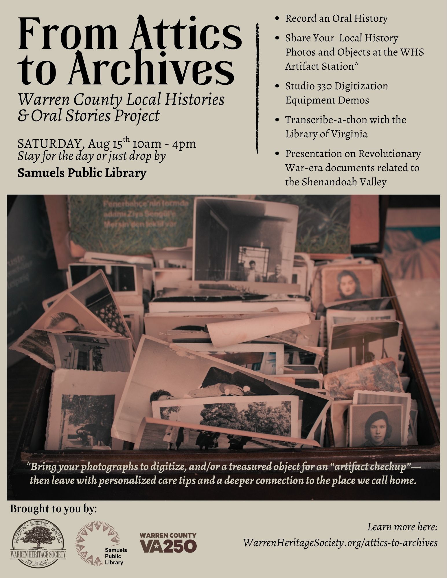 From Attics to Archives: Warren County Local Histories and Oral Stories Project