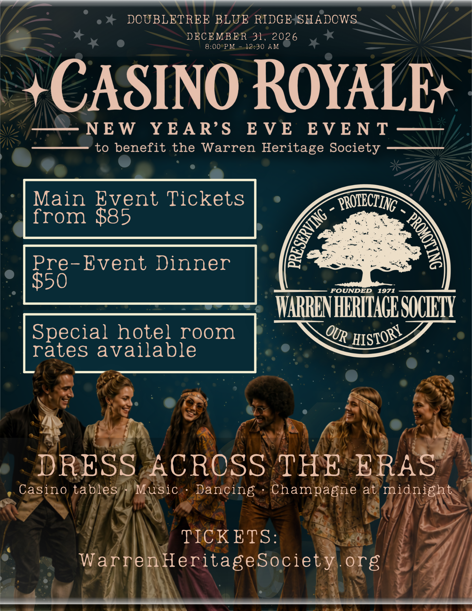 Celebrate NYE with us and grab your tickets for Casino Royale!